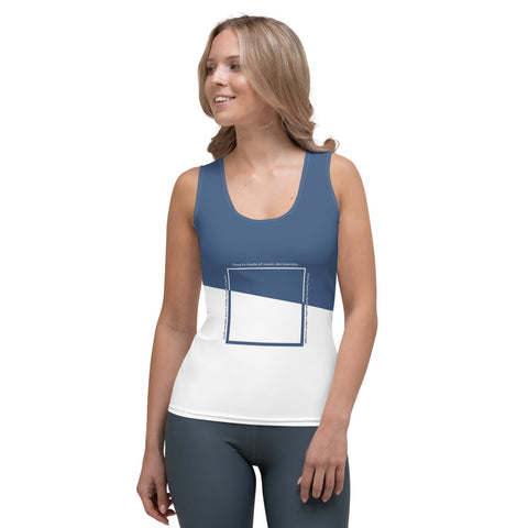 Totally Pumped Blue & White Tank