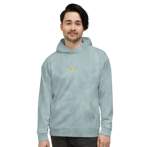 Men's Hoodie washed Turquoise