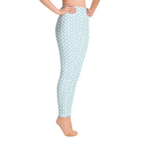 Yoga Leggings Turquoise Butterfly